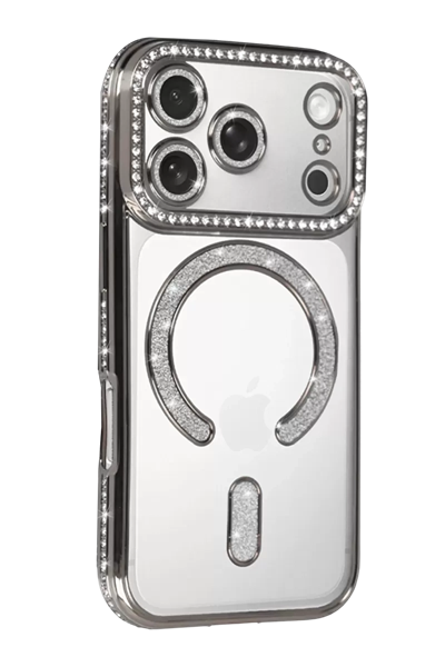 Apple iPhone 17 Pro Joke Simli Magneticsafe Kılıf - Gümüş
