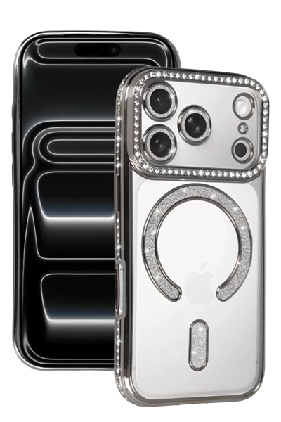 Apple iPhone 17 Pro Joke Simli Magneticsafe Kılıf - Gümüş