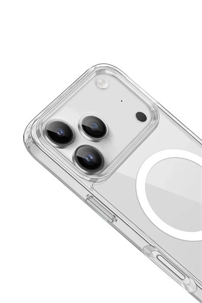 Apple iPhone 17 Pro Kılıf Pc Real Magsafe Kapak - Şeffaf