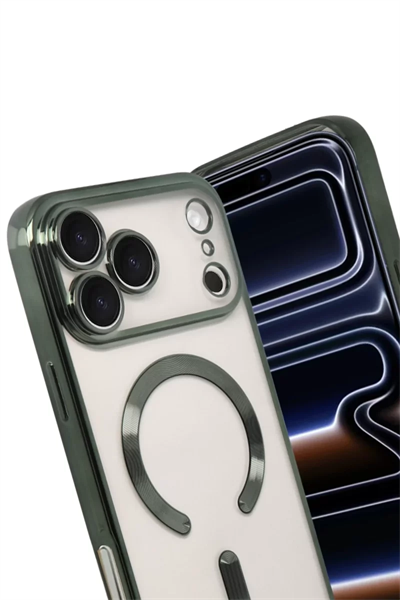 Apple iPhone 17 Pro Kross Magneticsafe Kapak - Koyu Yeşil