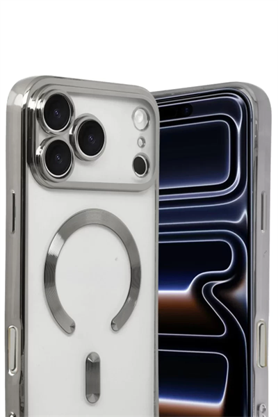 Apple iPhone 17 Pro Kross Magneticsafe Kapak - Gümüş