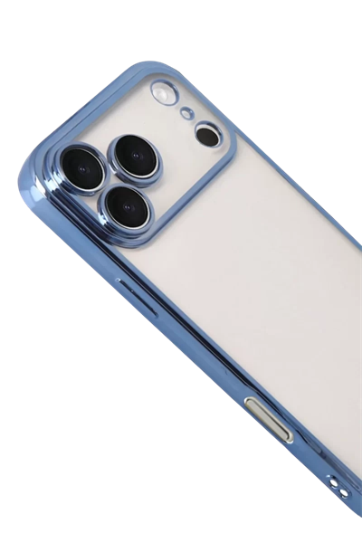 Apple iPhone 17 Pro Lensli Silikon - Açık Mavi