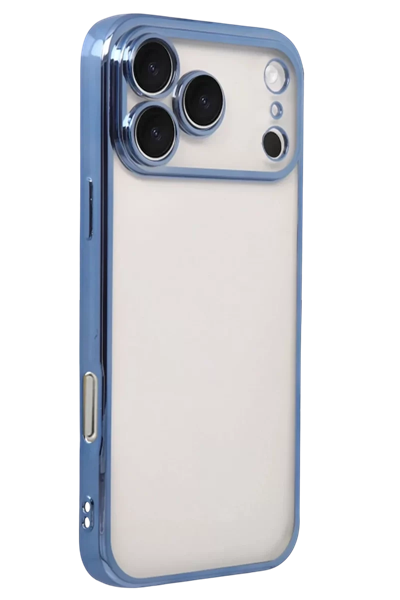 Apple iPhone 17 Pro Lensli Silikon - Açık Mavi