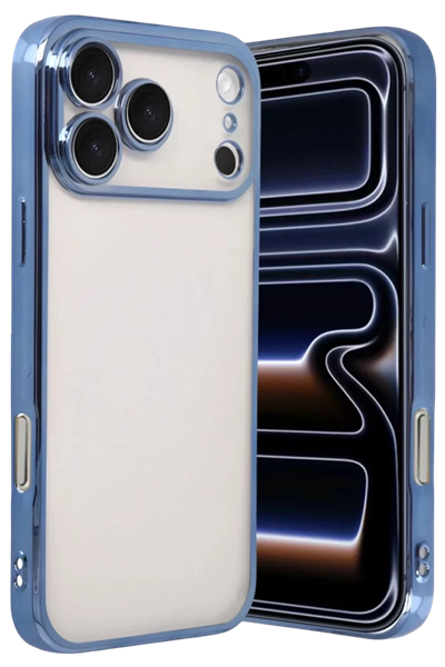 Apple iPhone 17 Pro Lensli Silikon - Açık Mavi