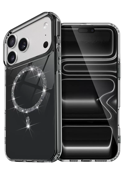 Apple iPhone 17 Pro Live Diamond Magsafe Kapak - Siyah