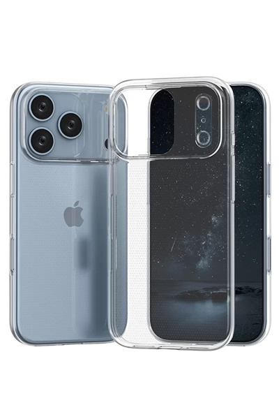 Apple iPhone 17 Pro Lüx Şeffaf Silikon - Şeffaf