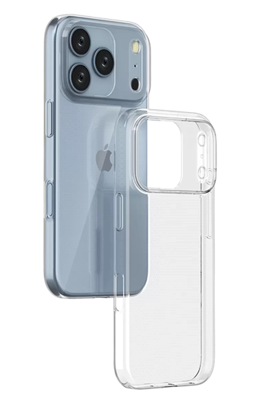 Apple iPhone 17 Pro Lüx Şeffaf Silikon - Şeffaf