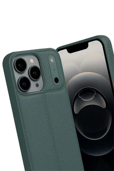 Apple iPhone 17 Pro Max Auto Focus Kapak - Koyu Yeşil