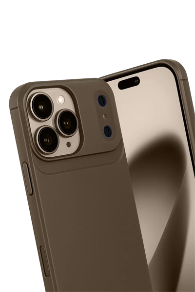 Apple iPhone 17 Pro Max Auto Focus Karbon Kapak - Kahverengi