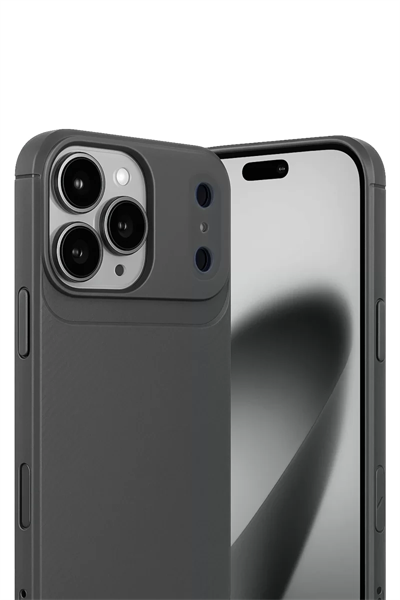 Apple iPhone 17 Pro Max Auto Focus Karbon Kapak - Gri