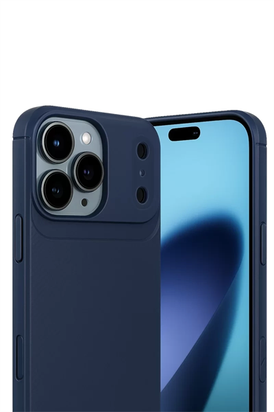 Apple iPhone 17 Pro Max Auto Focus Karbon Kapak - Lacivert