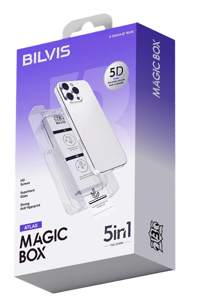 Apple iPhone 17 Pro Max Bilvis 5in1 3D Magic Cam Ekran Koruyucu - Siyah
