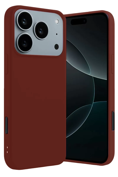 Apple iPhone 17 Pro Max First Silikon - Bordo