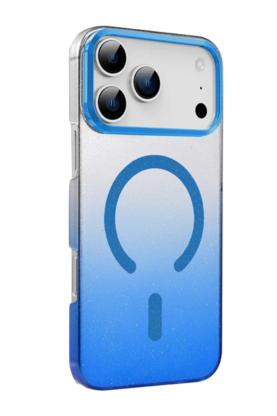 Apple iPhone 17 Pro Max Glossy Magsafe Kapak - Mavi