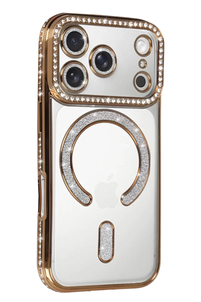 Apple iPhone 17 Pro Max Joke Simli Magneticsafe Kılıf - Gold