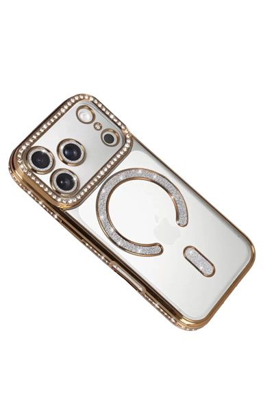 Apple iPhone 17 Pro Max Joke Simli Magneticsafe Kılıf - Gold