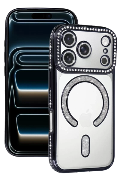 Apple iPhone 17 Pro Max Joke Simli Magneticsafe Kılıf - Siyah