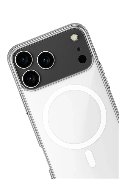 Apple iPhone 17 Pro Max Kılıf Magneticsafe Şeffaf Silikon - Şeffaf