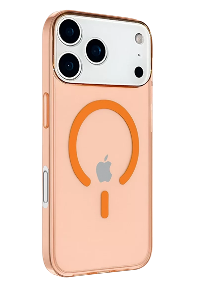 Apple iPhone 17 Pro Max Kılıf Pc Real Magsafe Kapak - Turuncu