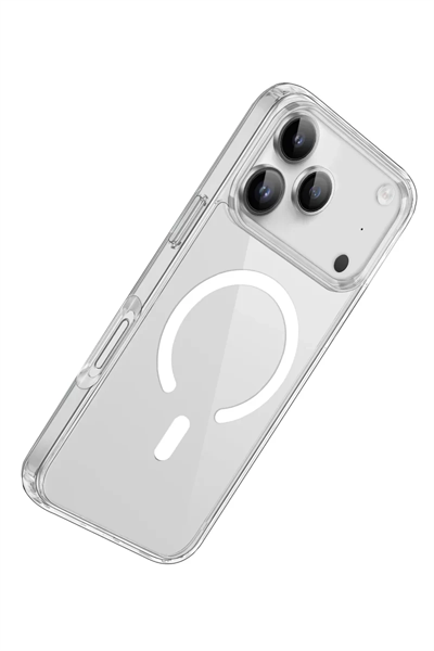 Apple iPhone 17 Pro Max Kılıf Pc Real Magsafe Kapak - Şeffaf