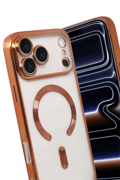 Apple iPhone 17 Pro Max Kross Magneticsafe Kapak - Turuncu