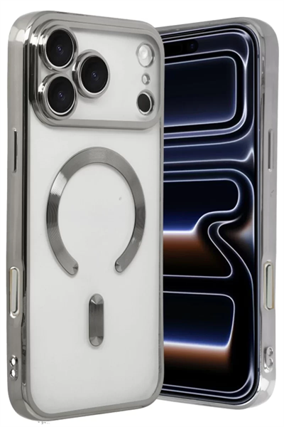 Apple iPhone 17 Pro Max Kross Magneticsafe Kapak - Gümüş