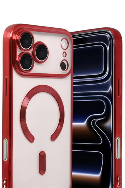 Apple iPhone 17 Pro Max Kross Magneticsafe Kapak - Kırmızı