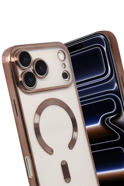 Apple iPhone 17 Pro Max Kross Magneticsafe Kapak - Çöl Titanyum