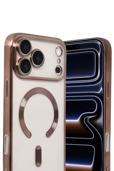 Apple iPhone 17 Pro Max Kross Magneticsafe Kapak - Çöl Titanyum