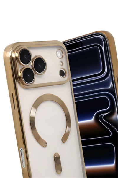 Apple iPhone 17 Pro Max Kross Magneticsafe Kapak - Gold