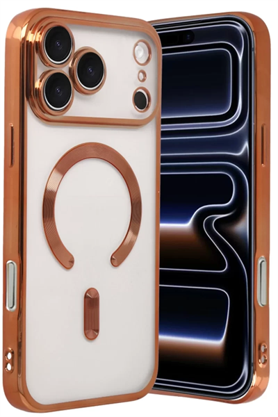 Apple iPhone 17 Pro Max Kross Magneticsafe Kapak - Turuncu