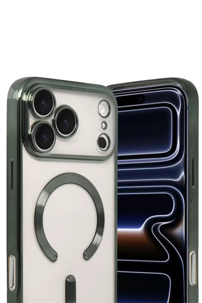 Apple iPhone 17 Pro Max Kross Magneticsafe Kapak - Koyu Yeşil