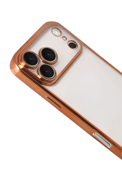 Apple iPhone 17 Pro Max Lensli Silikon - Turuncu