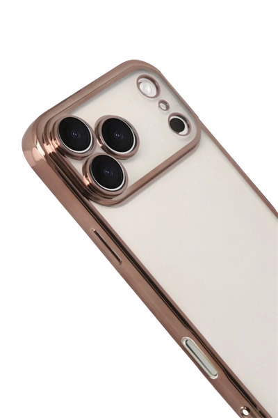 Apple iPhone 17 Pro Max Lensli Silikon - Çöl Titanyum