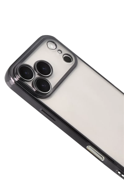 Apple iPhone 17 Pro Max Lensli Silikon - Siyah