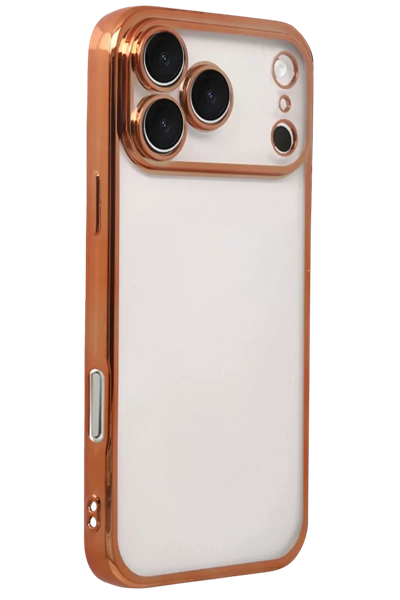 Apple iPhone 17 Pro Max Lensli Silikon - Turuncu
