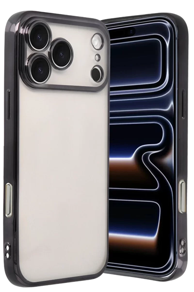 Apple iPhone 17 Pro Max Lensli Silikon - Siyah