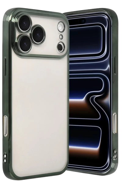 Apple iPhone 17 Pro Max Lensli Silikon - Yeşil