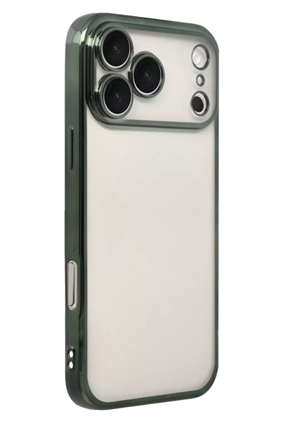 Apple iPhone 17 Pro Max Lensli Silikon - Yeşil