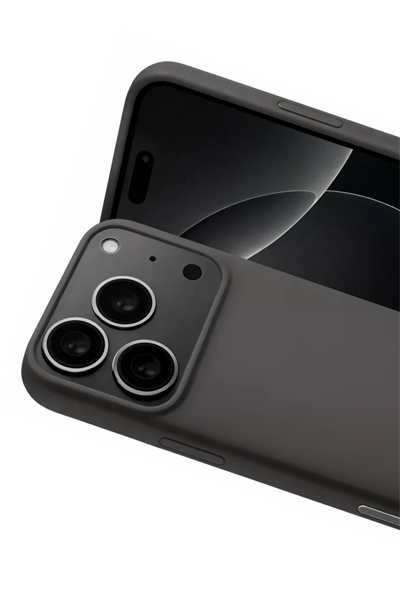Apple iPhone 17 Pro Max Nano içi Kadife Silikon - Gri