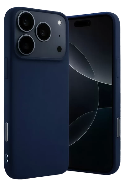 Apple iPhone 17 Pro Max Nano içi Kadife Silikon - Lacivert