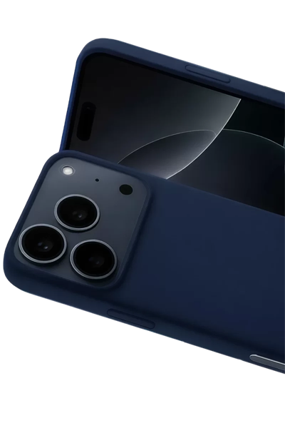 Apple iPhone 17 Pro Max Nano içi Kadife Silikon - Lacivert