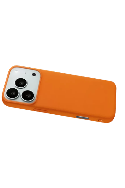 Apple iPhone 17 Pro Max Nano içi Kadife Silikon - Turuncu