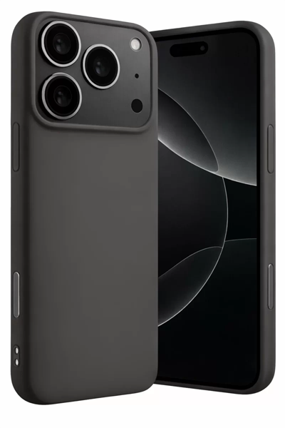 Apple iPhone 17 Pro Max Nano içi Kadife Silikon - Gri