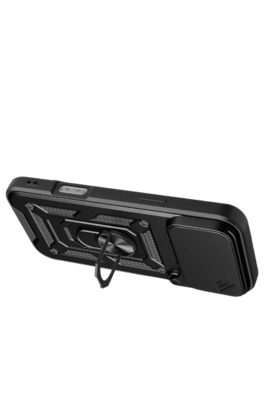 Apple iPhone 17 Pro Max Pars Lens Yüzüklü Silikon - Siyah