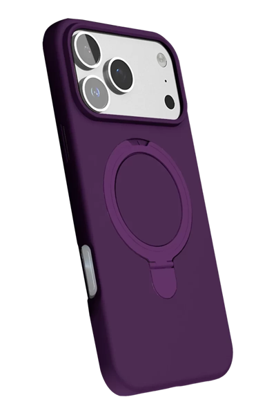 Apple iPhone 17 Pro Max Regal Magsafe Standlı Kapak - Derin Mor
