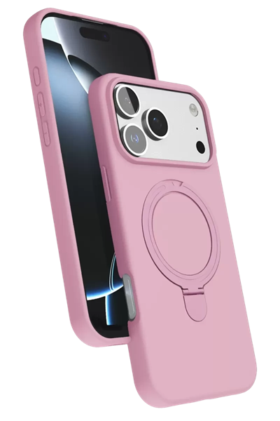 Apple iPhone 17 Pro Max Regal Magsafe Standlı Kapak - Açık Pembe