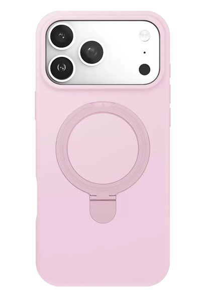 Apple iPhone 17 Pro Max Regal Magsafe Standlı Kapak - Açık Pembe