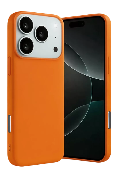 Apple iPhone 17 Pro Nano içi Kadife Silikon - Turuncu