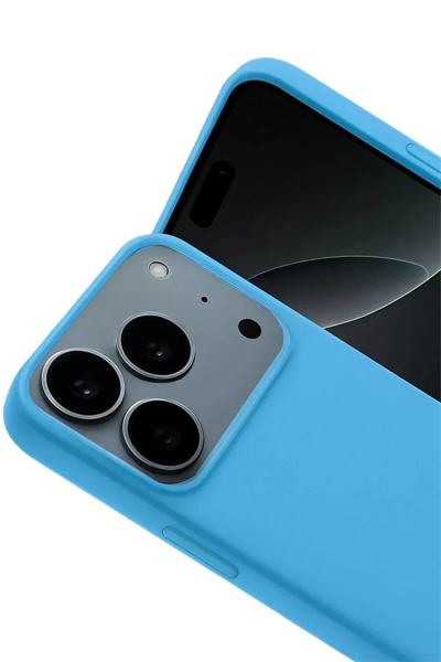 Apple iPhone 17 Pro Nano içi Kadife Silikon - Mavi